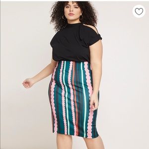 Tie Neck Open Shoulder Tee